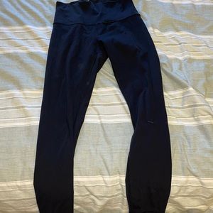 lulu lemon black leggings, 7/8 wunder under